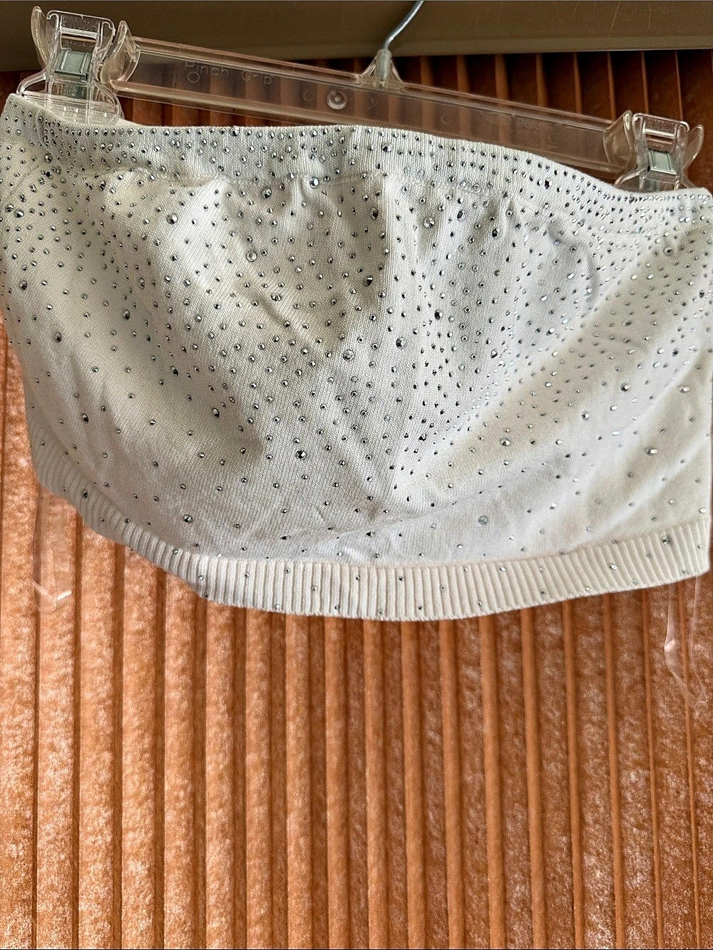 Balboa Fashion Darana Strapless Bandeau Embellished Tube Top Size L